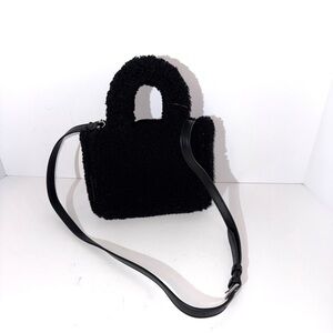 Amina Muaddi Amini Giuly Shearling Bag